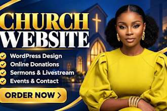 design a wordpress church ministry nonprofit website with online donations