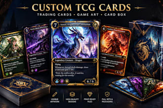 custom tcg cards, pokemon trading cards, card box, and game card art