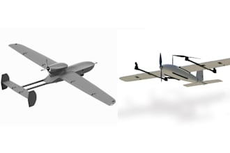 do aircraft uav vtol drone design, 3d cad modeling, sizing and engineering
