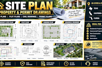 do site plan property survey plot plan civil site plan permit drawing autocad fl