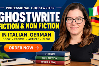 ghostwrite fiction non fiction in german italian book ebook article blog