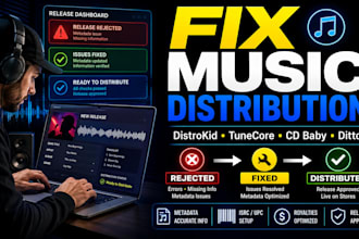 music via onerpm, routenote, amuse, ditto, fuga, awal, offstep