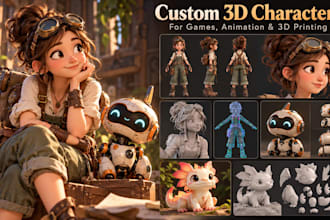 create custom 3d character models for animation, games, and 3d printing