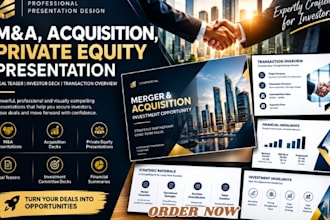 design mergers acquisitions, private equity presentation, deal teaser