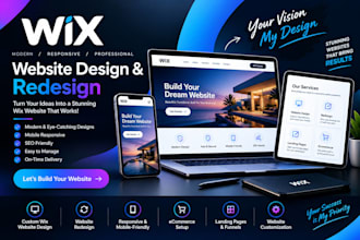 build wix website design, wix website redesign, wix ecommerce, wix online