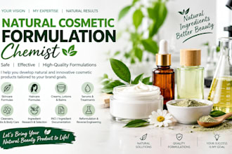 be your natural cosmetic formulation chemist