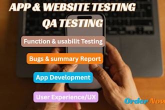 be your app testing for QA testing, bug detection and UX review