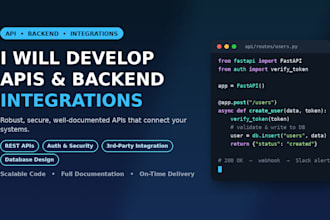 develop or integrate apis using python