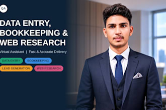 do data entry, bookkeeping, lead generation, and web research