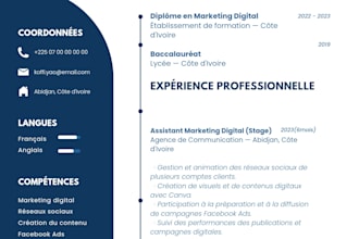 rédiger un CV professionnel et une lettre de motivation