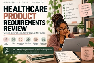 review your healthcare product requirements and user stories