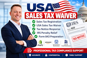 do US sales tax penalty waiver, tax notices, reseller permit, form 843