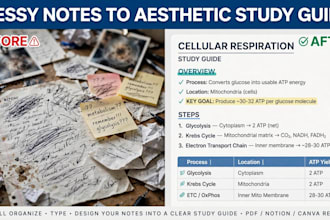 organize and aesthetic study notes