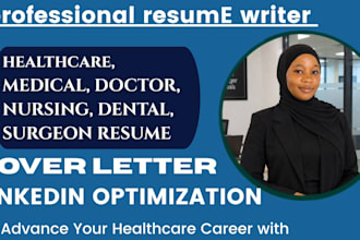 write healthcare, medical, research, pharmaceutical and clinical resume