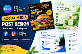design professional social media posts in canva for fb and ig