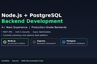 build a scalable node js backend api with postgresql