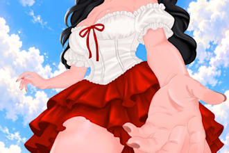 create custom anime and semi realistic character art