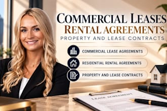 draft commercial lease, rental agreement and real estate contracts