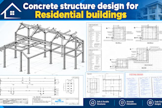 provide concrete structure design for residential buildings