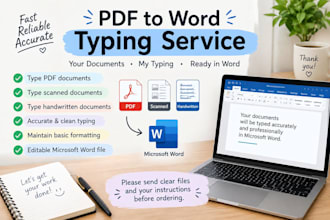 type PDF or handwritten documents into word