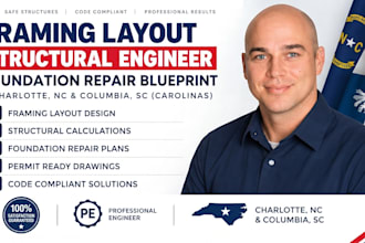 structural engineer framing layout design blueprint north south  carolina