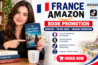 do france amazon book promotion france booktok promotion, organic tiktok video