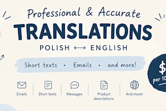translate your polish and english texts, emails and documents
