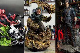 3d print and paint custom action figure statue miniature stl resin 3d printing