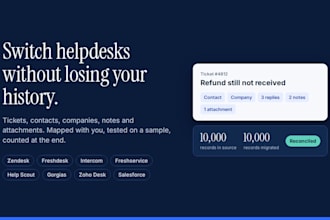 migrate your helpdesk data between zendesk, freshdesk, intercom and more
