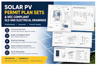 solar pv permit plan sets and nec compliant sld and electrical drawings