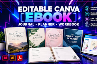 editable canva ebook redesign canva ebook, canva journal,planner,canva workbook
