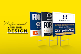 design signage, yard sign, signboard and billboard for real estate
