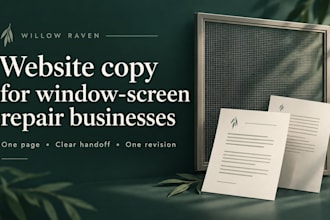 write website copy for your window screen repair business