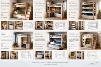 create custom bunk bed and space saving furniture concepts