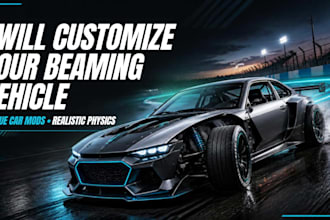 custom unique beamng drive vehicle, car mods with realistic physics