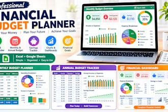 create or update a budget planner in excel or google sheets