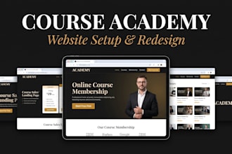 build thinkific website kajabi, teachable website setup course page landing page