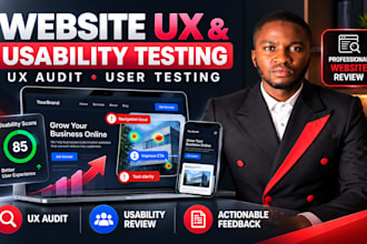 do website review, UX audit, usability testing and UI UX user app testing