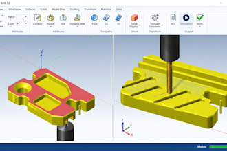 program 3 4 5 axis, cnc milling and g code using mastercam and powermill