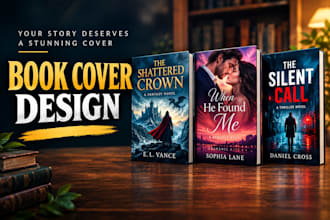 create a professional fiction book cover design
