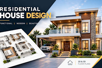 do 2d floor plan, 3d floor plan, city permit drawings, house plans, 3d rendering
