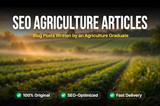 write SEO optimized blog posts and articles for agribusiness