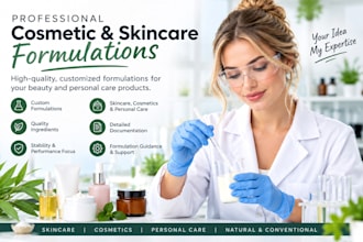 create custom cosmetic and skincare formulations