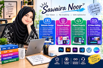 do expert web design, graphic design, ai video editing