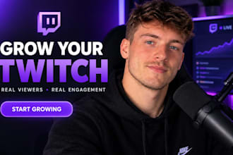 promote your twitch channel and grow real followers viewers and engagement
