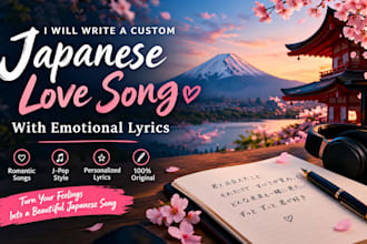 write a custom japanese love song with emotional lyrics