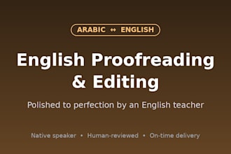 proofread and edit your english to perfection