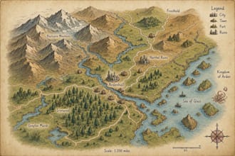 draw fantasy maps for games and rpg projects
