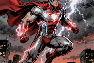 superhero character for comics