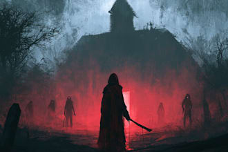 design a professional mystery or horror book cover